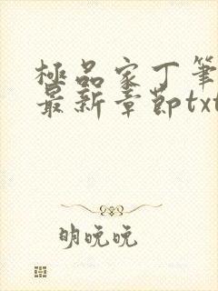 极品家丁笔趣阁最新章节txt