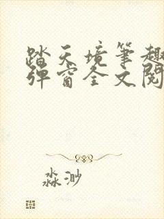 踏天境笔趣阁无弹窗全文阅读免费