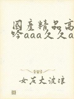 国产精品高潮呻吟aaa久久av