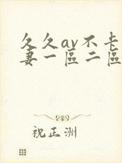 久久av不卡人妻一区二区三区