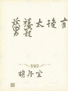 慈禧太后有没有男宠