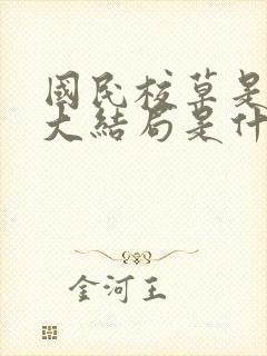 国民校草是女生大结局是什么