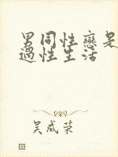 男同性恋是怎么过性生活