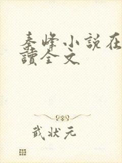 秦峰小说在线阅读全文封面