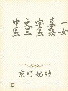 中文字幕一区二区三区熟女人妻