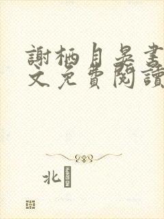 谢栖月晏书澜全文免费阅读最新章节