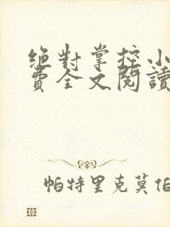 绝对掌控小说免费全文阅读笔趣阁