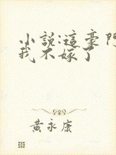 小说:这豪门,我不嫁了