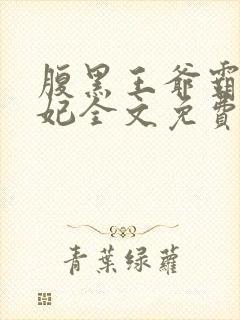 腹黑王爷霸道王妃全文免费阅读