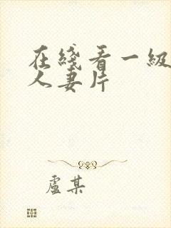 在线看一级一级人妻片