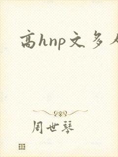 高hnp文多人封面