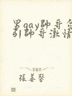 男gay帅哥勾引帅哥激情视频