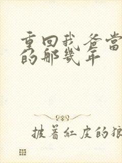 重回我爸当校草的那几年封面