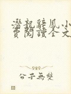 潜龙辞凤小说免费阅读全文最新章节