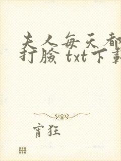 夫人每天都在线打脸 txt下载