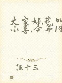 大家好,我叫林小喜,今年19封面