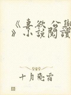 《妻欲 公与媳》小说阅读