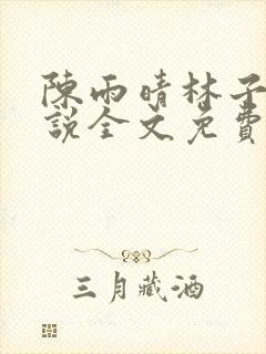 陈雨晴林子峰小说全文免费阅读无弹窗封面