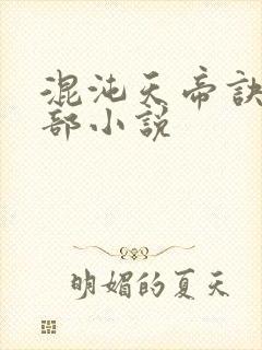 混沌天帝诀的全部小说