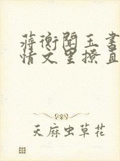 蒋衡闻玉书在言情文里撩直男男主