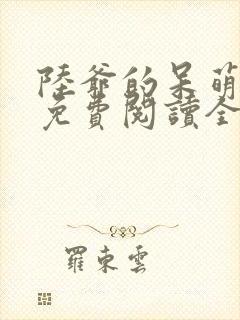 陆爷的呆萌甜妻免费阅读全文封面