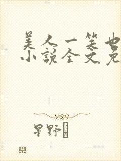 美人一笑也倾城小说全文免费阅读封面