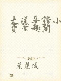 大道争锋小说免费笔趣阁