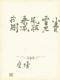 我乘风雪小说无删减版免费阅读
