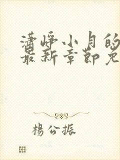 潇峥小月的小说最新章节免费阅读