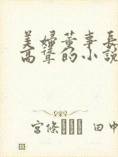 美妇董事长娇乳高耸的小说