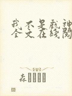 我不是戏神小说全文在线阅读