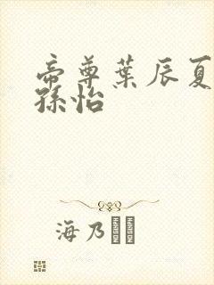 帝尊叶辰夏若雪孙怡封面