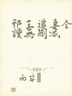 邪王追妻全文阅读无删减