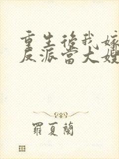 重生后我嫁给了反派当大嫂