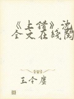 《上错》沈南初全文在线阅读笔趣阁