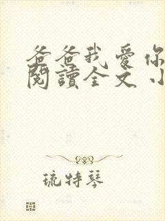 爸爸我爱你免费阅读全文 小说封面