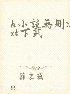 h小说无删减txt下载