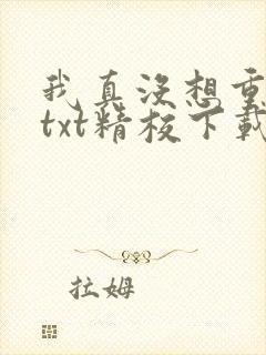 我真没想重生啊txt精校下载