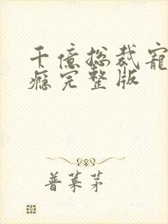 千亿总裁宠妻成瘾完整版