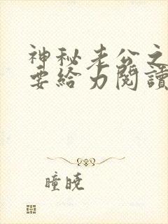 神秘老公之宠妻要给力阅读全文免费