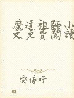 魔道祖师小说原文免费阅读无弹窗封面