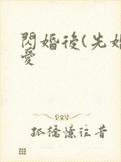闪婚后(先婚后爱