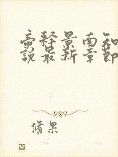 帝释景南知意小说最新章节封面