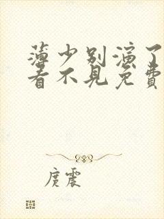 薄少别演了夫人看不见免费观看