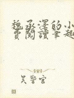 魏承泽的小说免费阅读笔趣阁