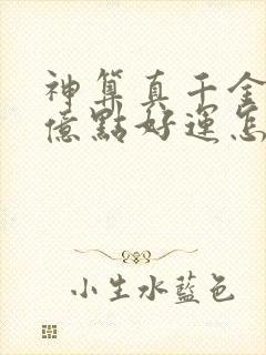 神算真千金,有亿点好运怎么了 全文