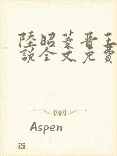 陆昭菱晋王的小说全文免费阅读最新章节