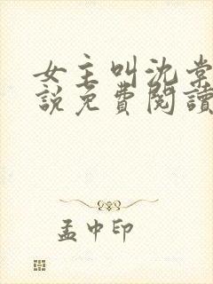 女主叫沈棠的小说免费阅读