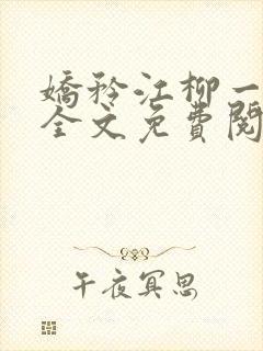 娇矜江柳一小说全文免费阅读笔趣阁封面