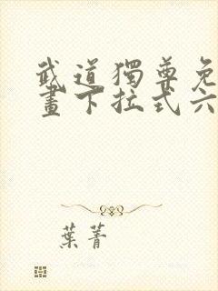 武道独尊免费漫画下拉式六漫画封面